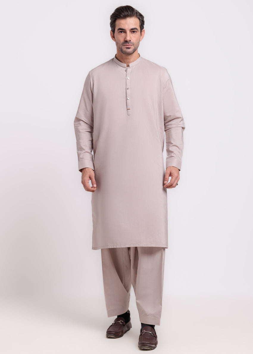 Beige-Cotton-Kurta Shalwar - (M25KSS1002) - Pehnaawaa