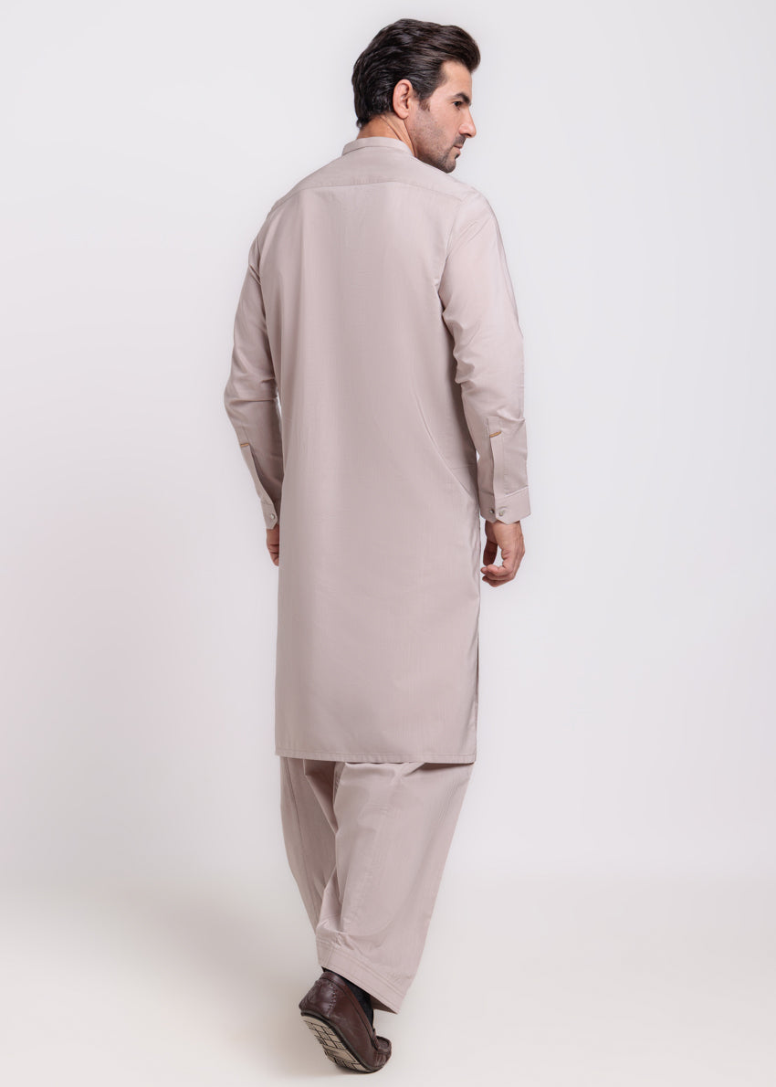 Beige-Cotton-Kurta Shalwar - (M25KSS1002) - Pehnaawaa