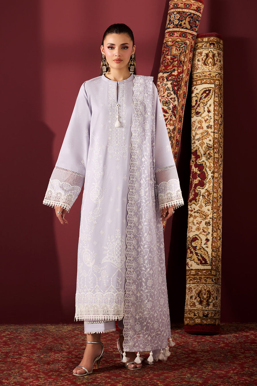 Blossom Grace – Premium Embroidered Festive Lawn 3-Piece Suit - Pehnaawaa