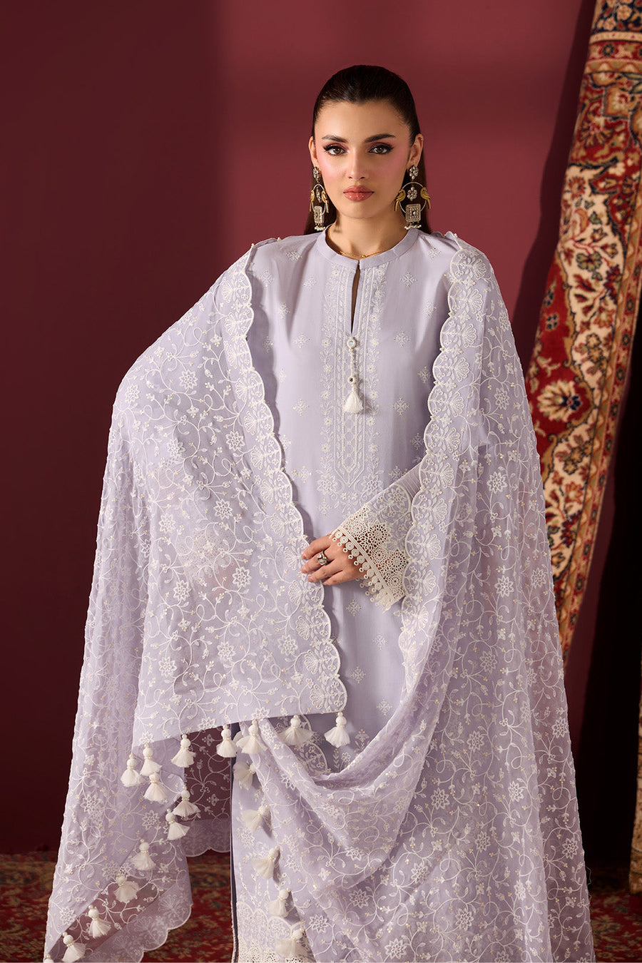 Blossom Grace – Premium Embroidered Festive Lawn 3-Piece Suit - Pehnaawaa