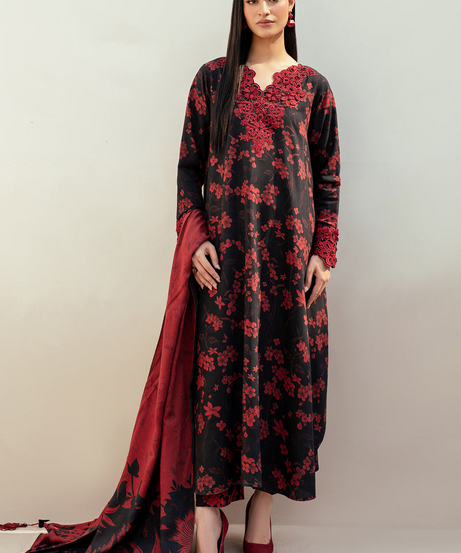 EMBROIDERED KHADDAR 3-Piece