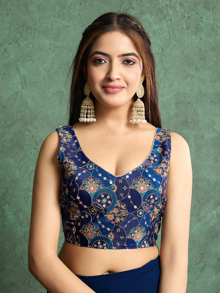 Poly Chiffon Dyed Saree With Heavy Embroidered Blouse Piece - Pehnaawaa