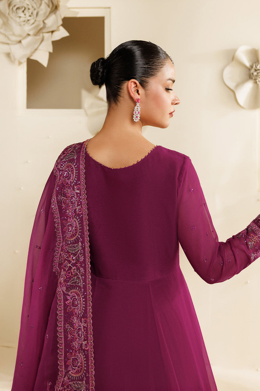 Rubyra Embroidered Chiffon 3-Piece Formal Suit | 2293
