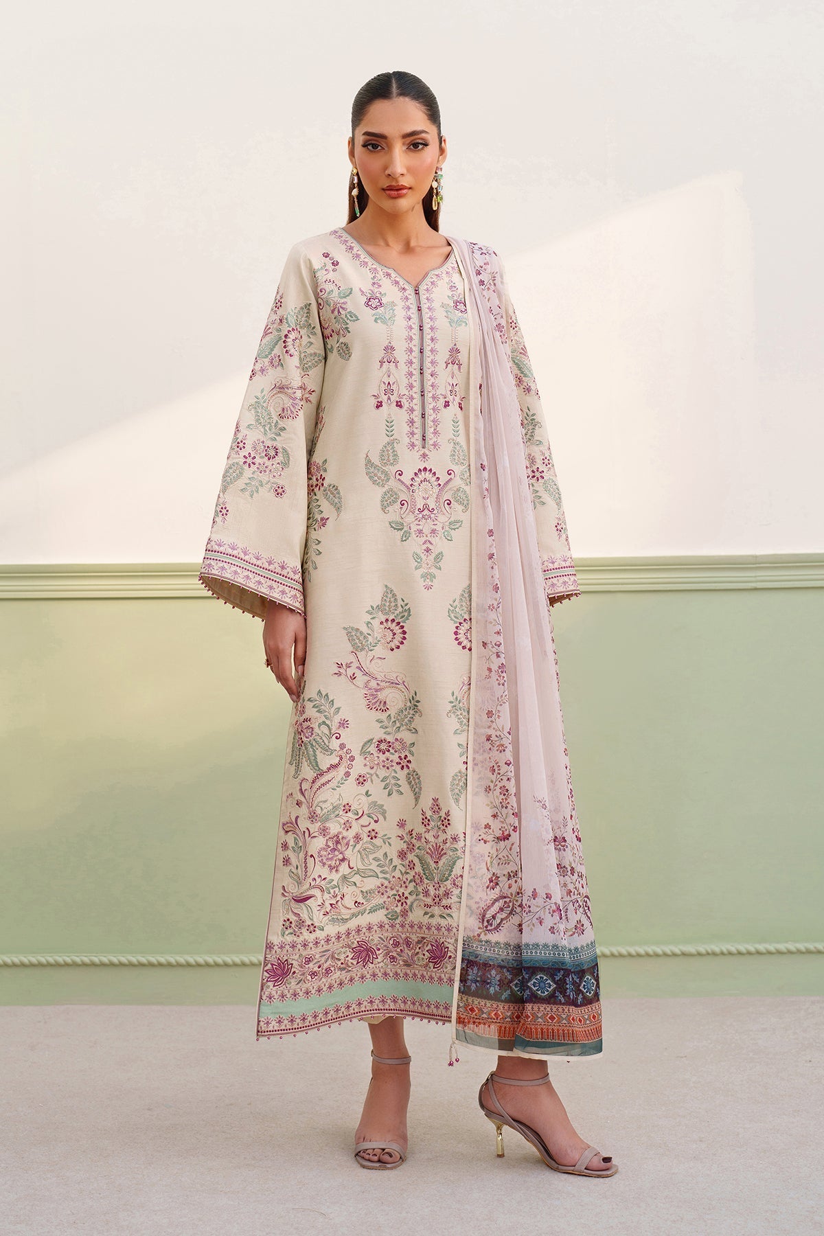 Printed Raw Silk FORMAL | 3-Piece No.2 V2 MB