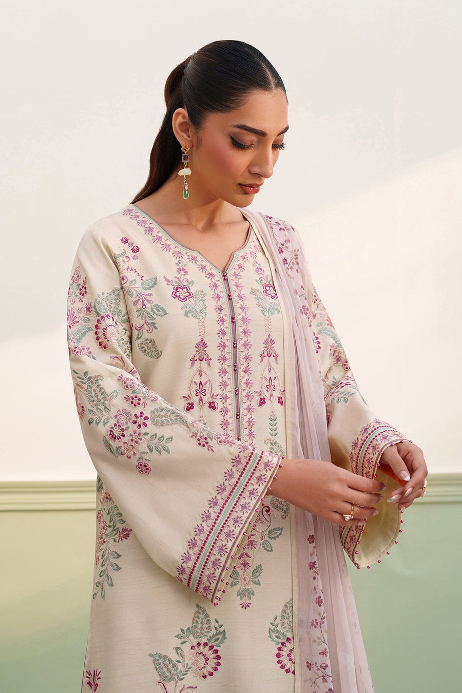 Printed Raw Silk FORMAL | 3-Piece No.2 V2 5T