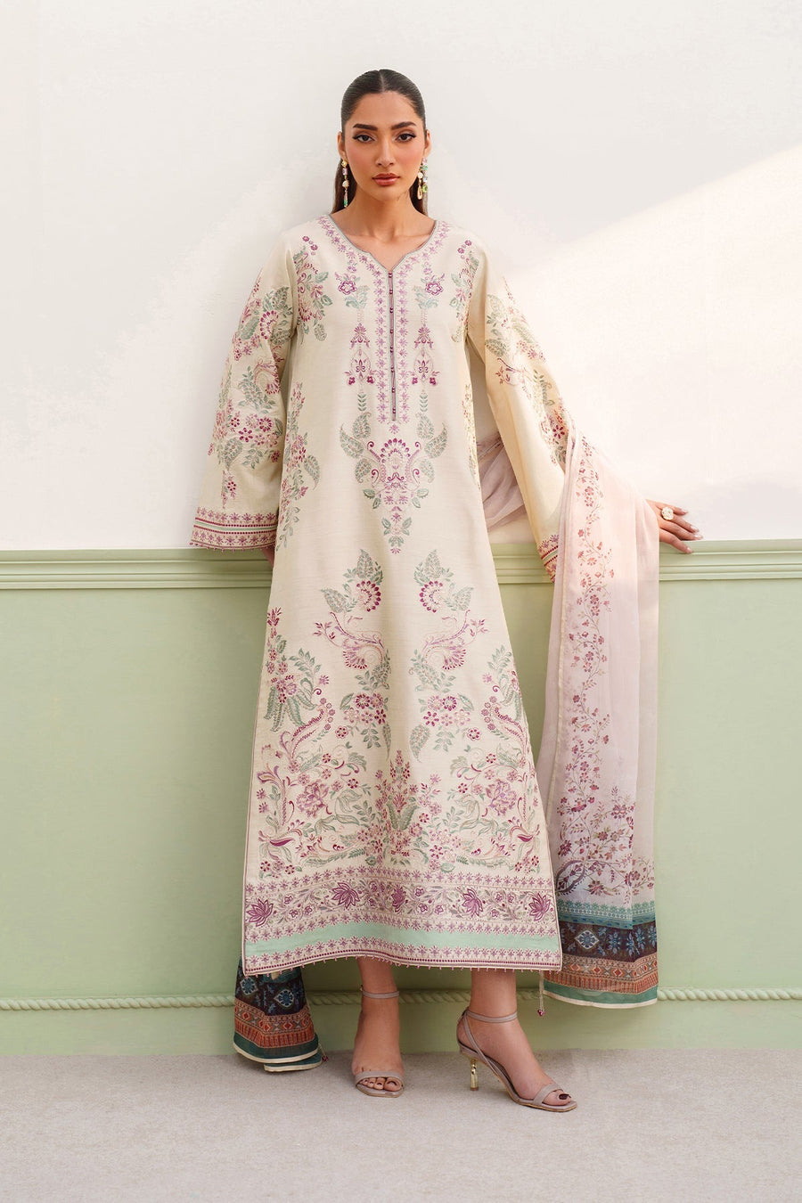 Printed Raw Silk FORMAL | 3-Piece No.2 V2 5T