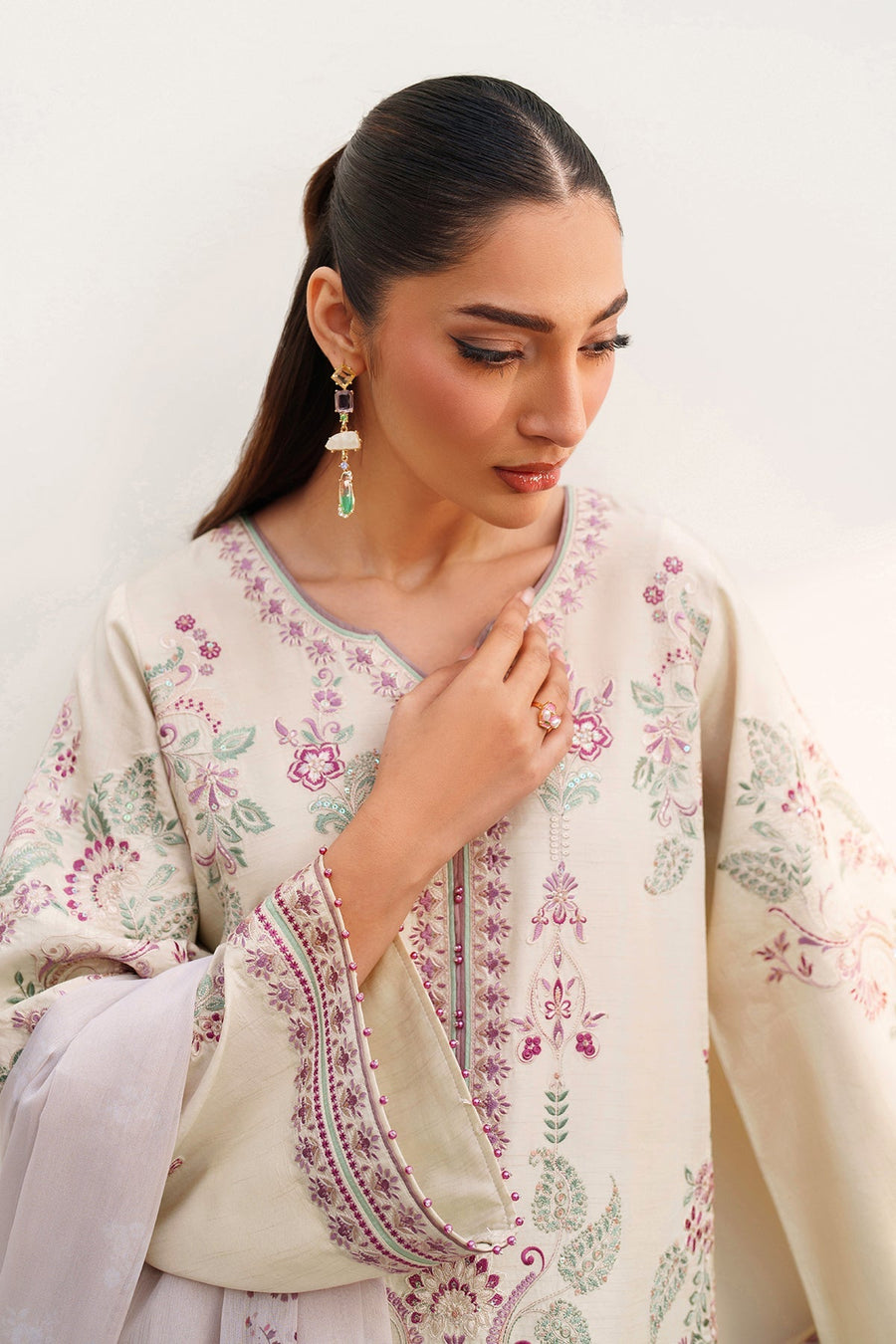 Printed Raw Silk FORMAL | 3-Piece No.2 V2 5T