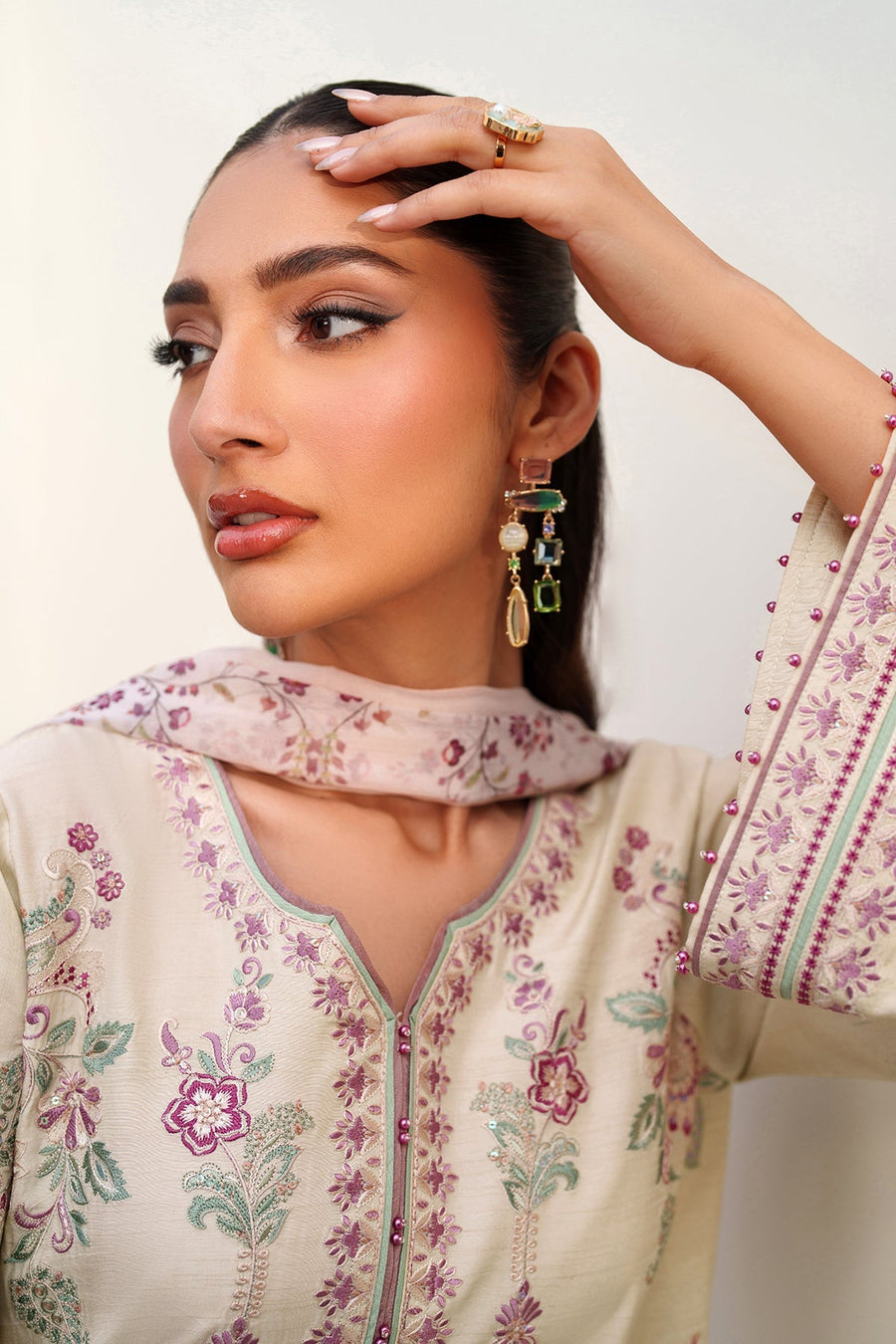 Printed Raw Silk FORMAL | 3-Piece No.2 V2 5T
