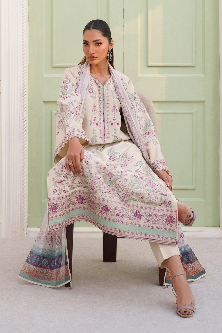 Printed Raw Silk FORMAL | 3-Piece No.2 V2 5T