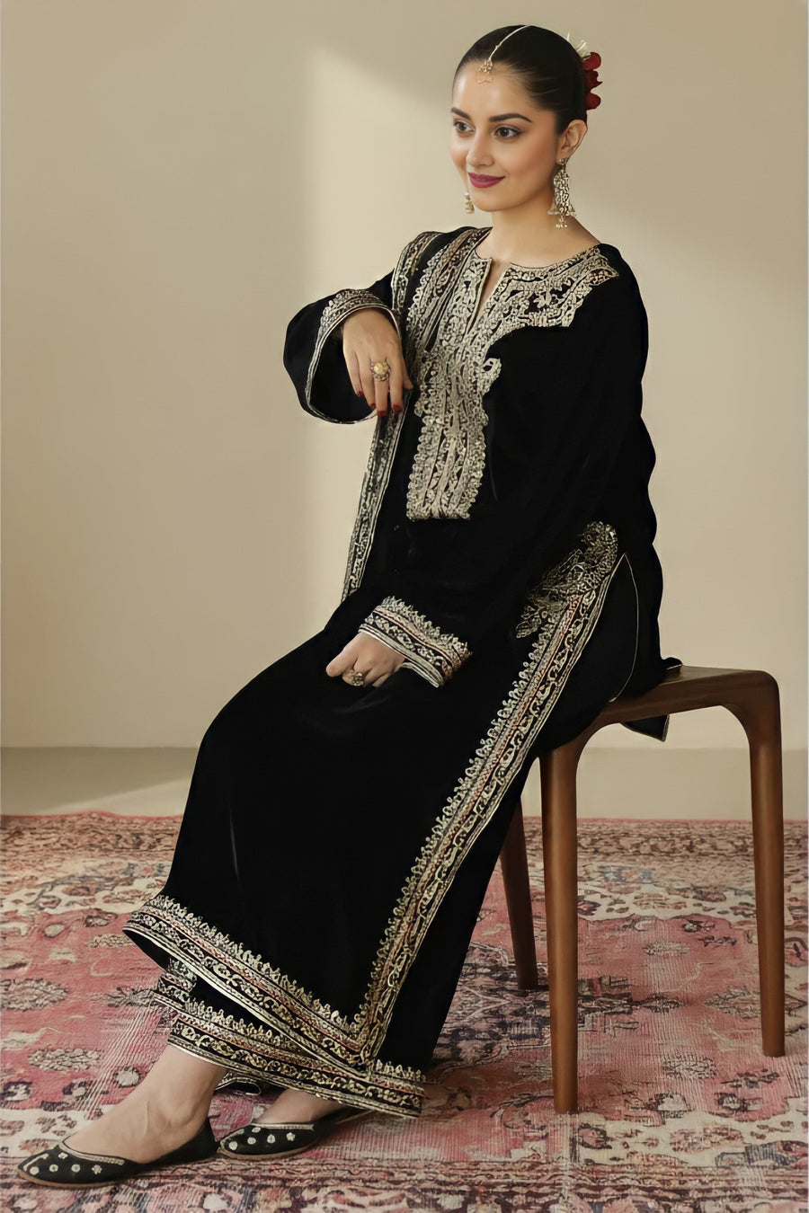 Black Majesty | 3 piece Embroidered Luxury Pret For Women