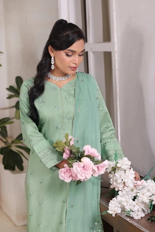 Mint Vintage 3piece stitched ready to wear for women