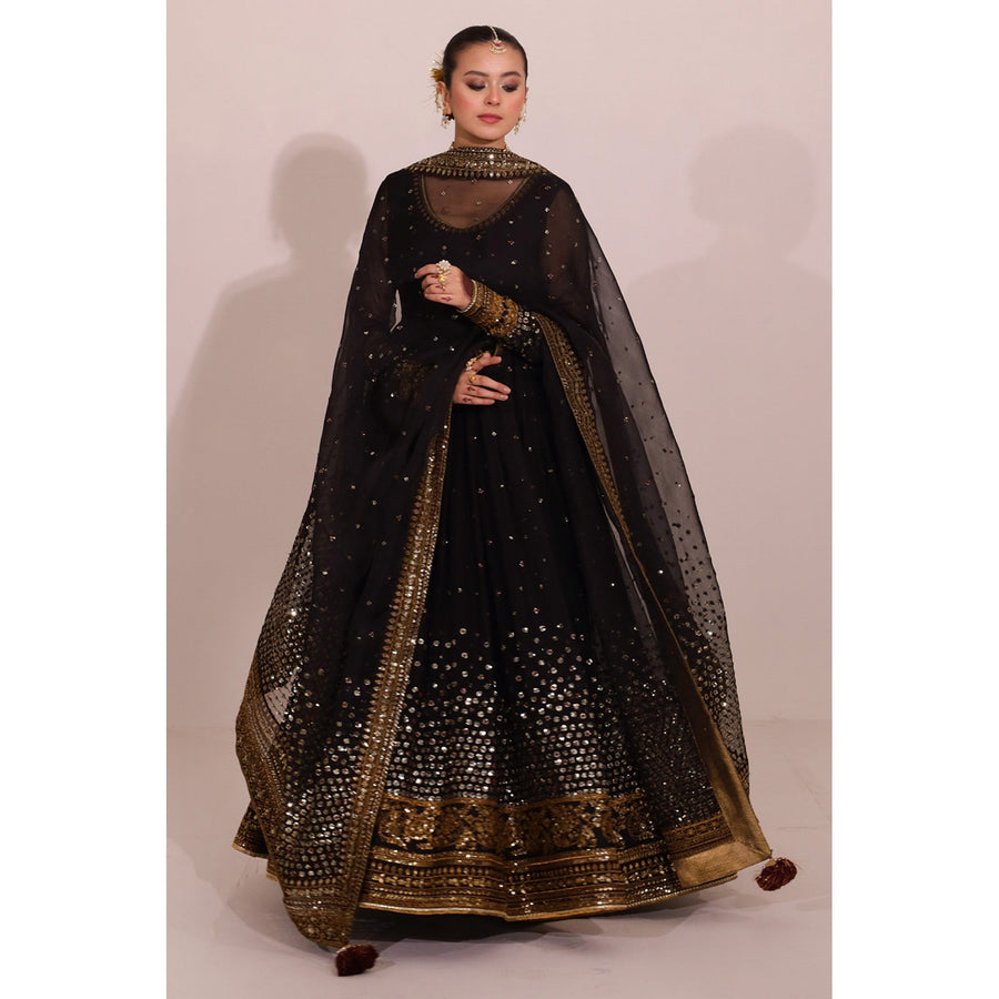 Jahan Ara Black 3-Piece Suit