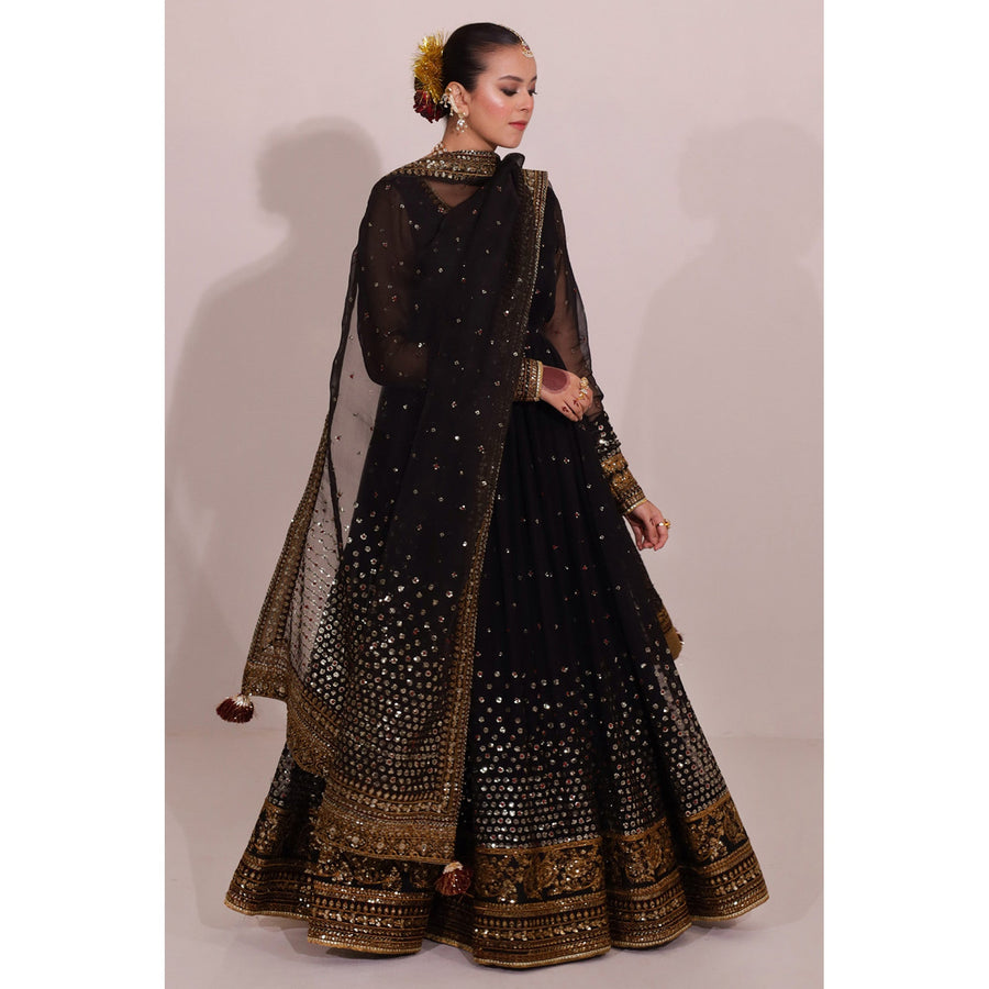 Jahan Ara Black 3-Piece Suit
