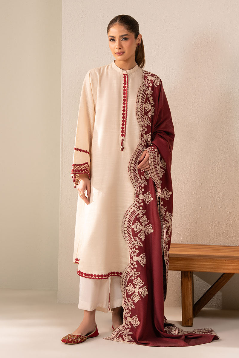 CRIMSON BLUSH-2PC (SHIRT & DUPATTA) - Pehnaawaa