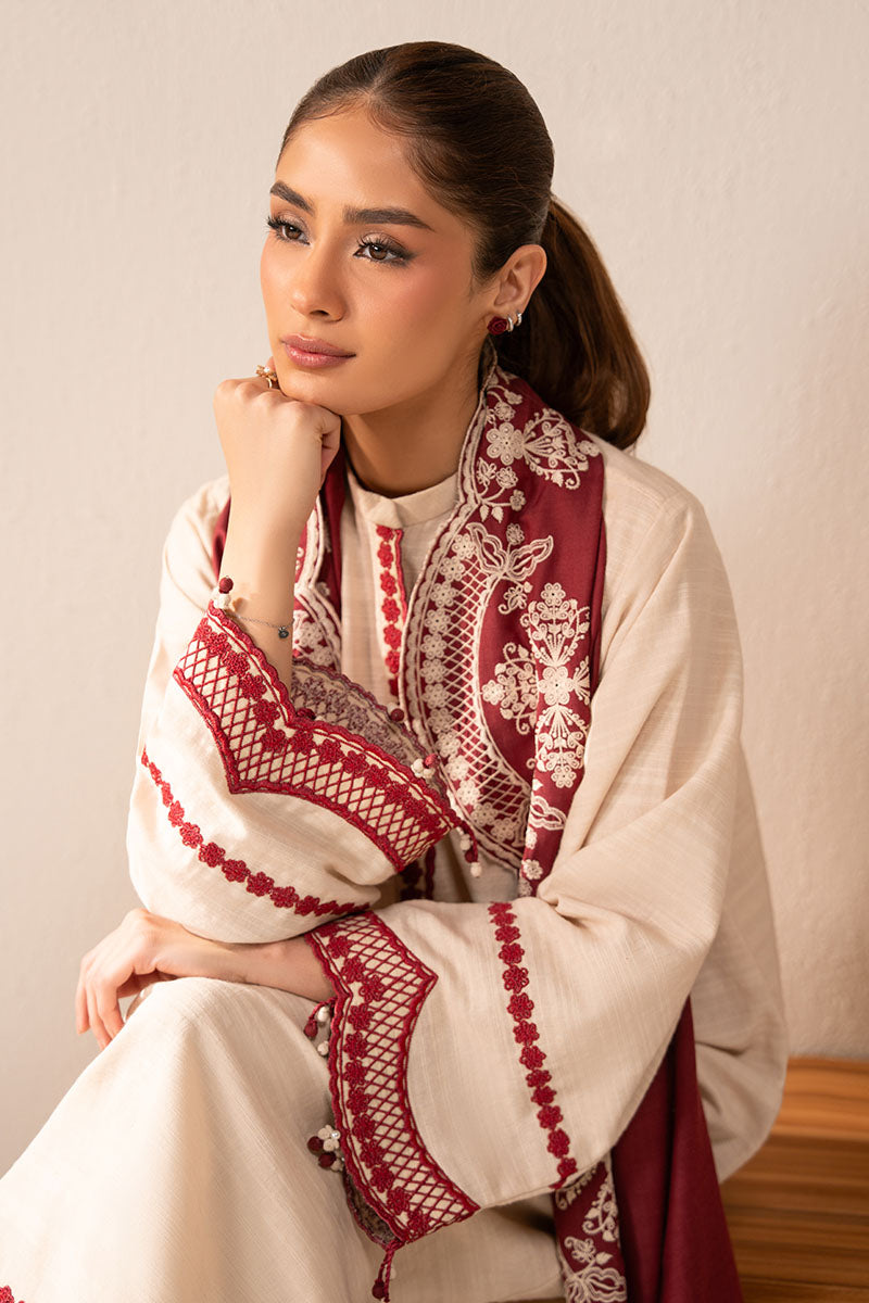 CRIMSON BLUSH-2PC (SHIRT & DUPATTA) - Pehnaawaa