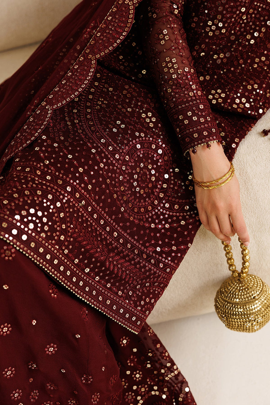 Embroidered Chiffon 3-Piece Formal Suit with Embroidered Dupatta
