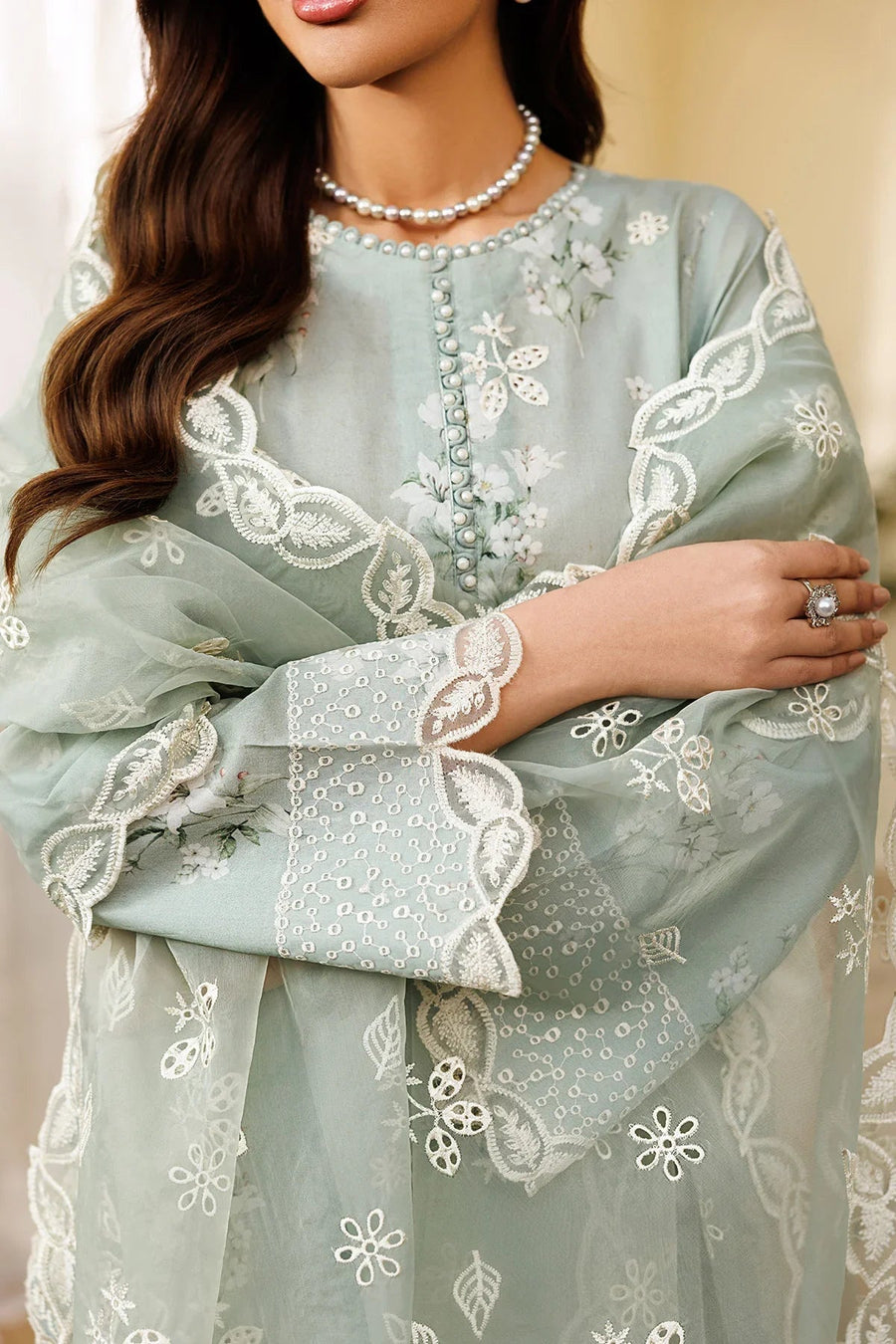Ramih Embroidered Printed Lawn 3-Piece Suit