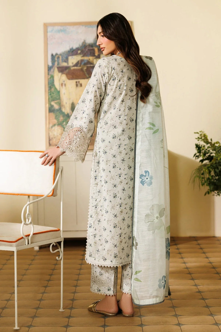 Jazan Embroidered Printed Lawn 3-Piece Suit