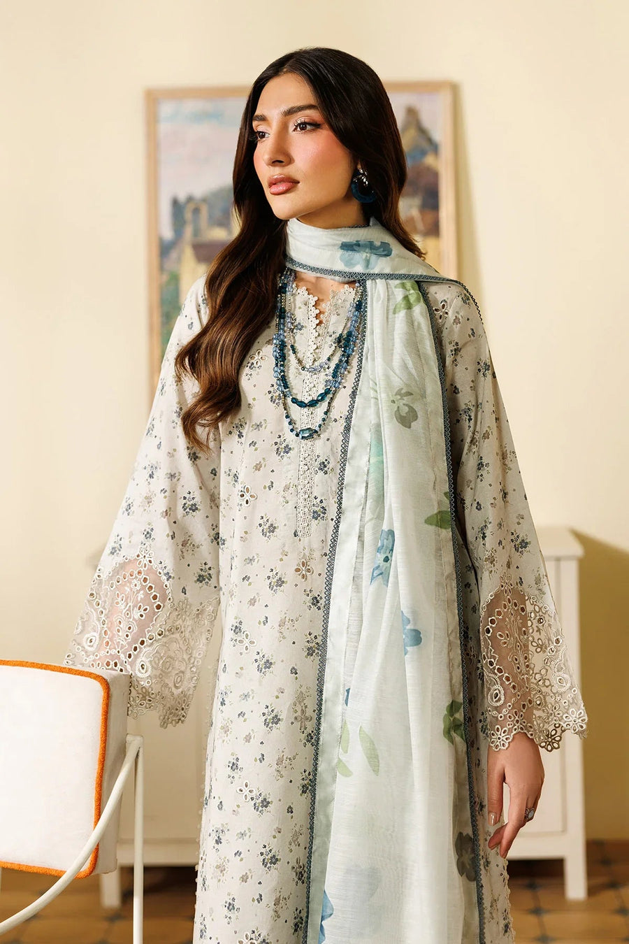 Jazan Embroidered Printed Lawn 3-Piece Suit