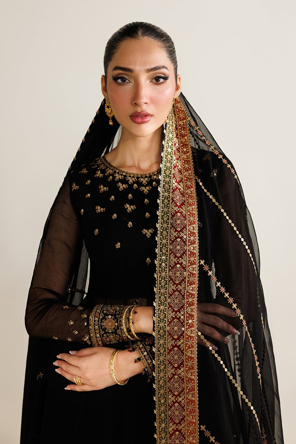 Embroidered Chiffon 3-Piece Formal Suit with Chiffon Dupatta