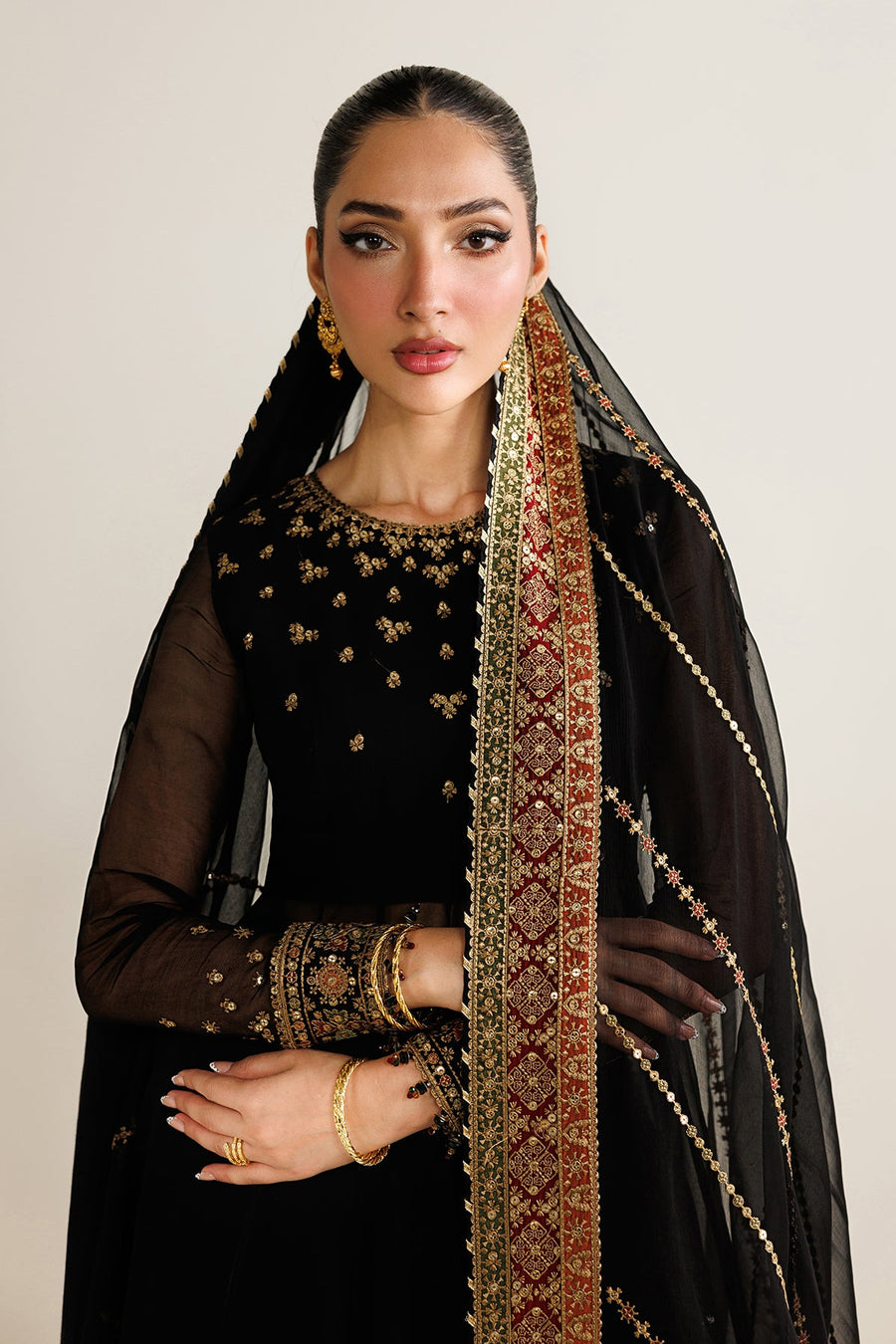 Embroidered Chiffon 3-Piece Formal Suit with Chiffon Dupatta
