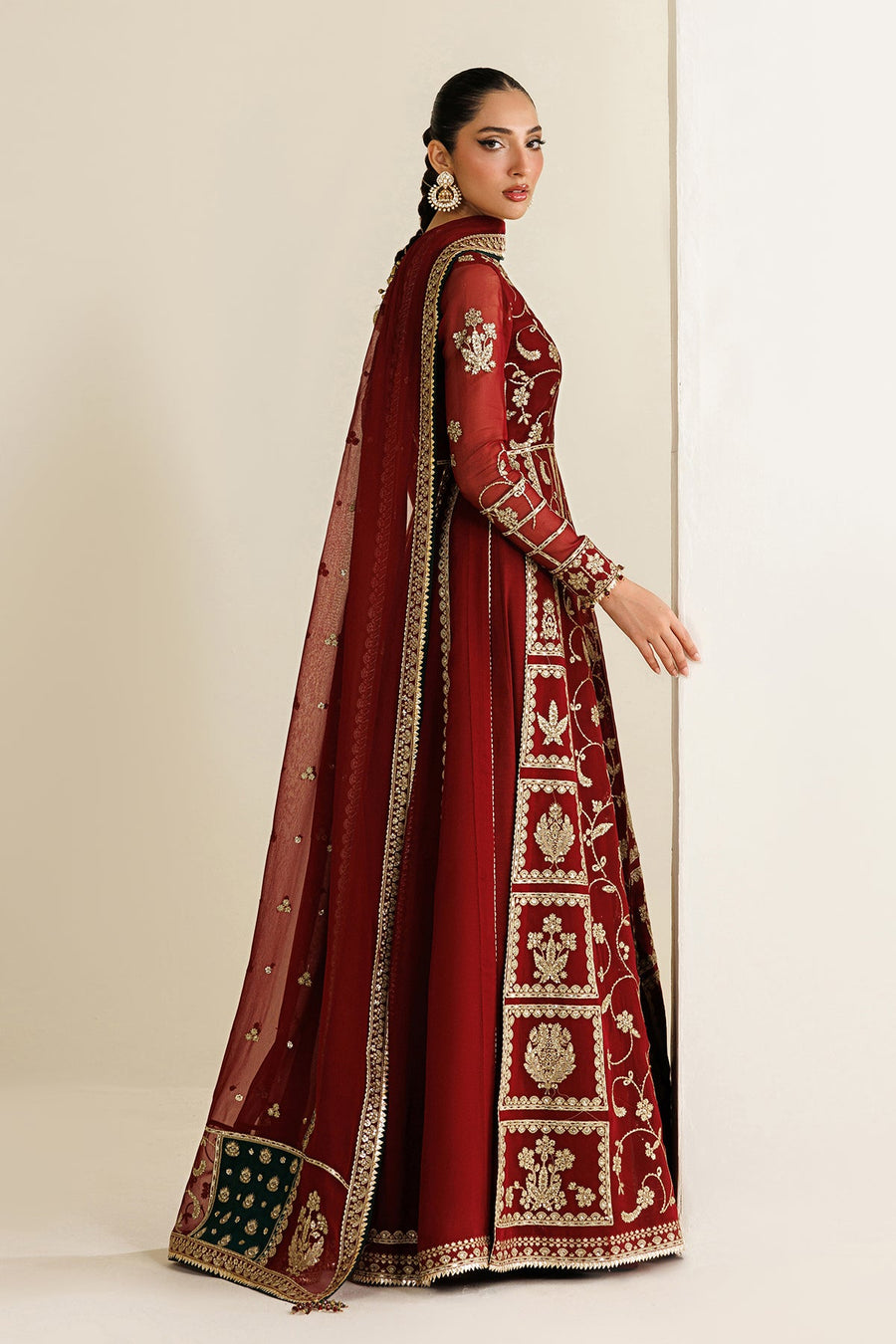 Embroidered Chiffon 3-Piece Formal Suit with Embroidered Dupatta
