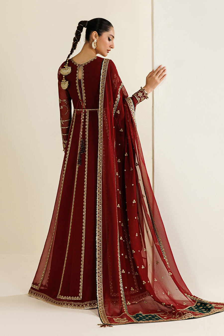 Embroidered Chiffon 3-Piece Formal Suit with Embroidered Dupatta