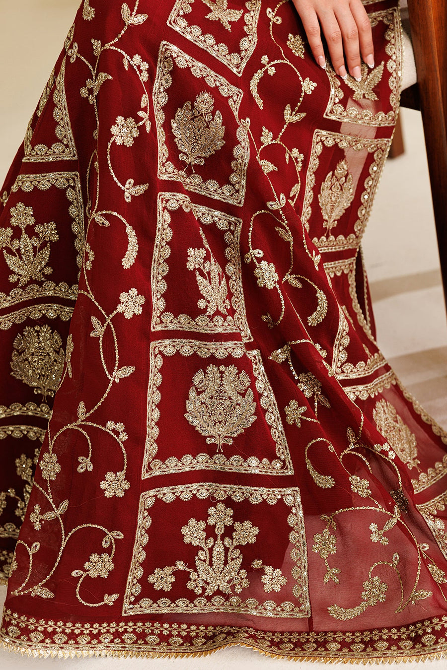 Embroidered Chiffon 3-Piece Formal Suit with Embroidered Dupatta