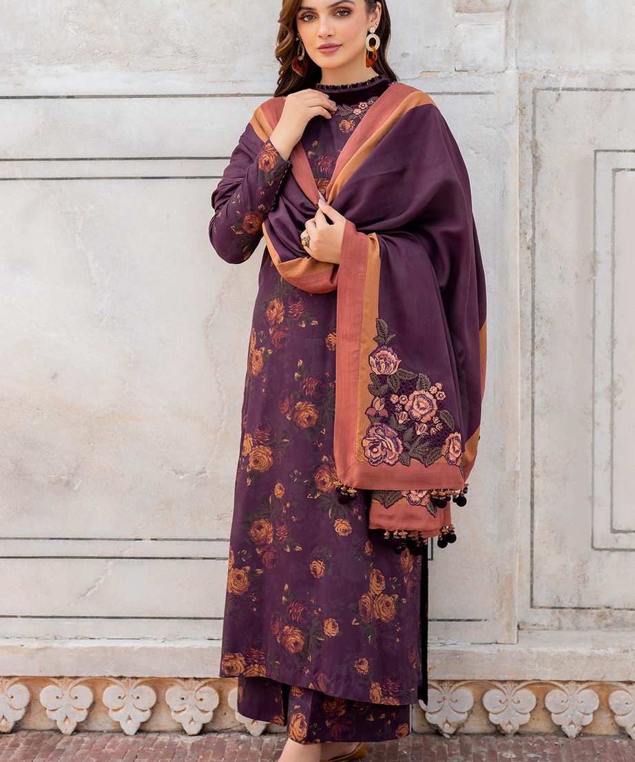 EMBROIDERED VISCOSE 3-Piece