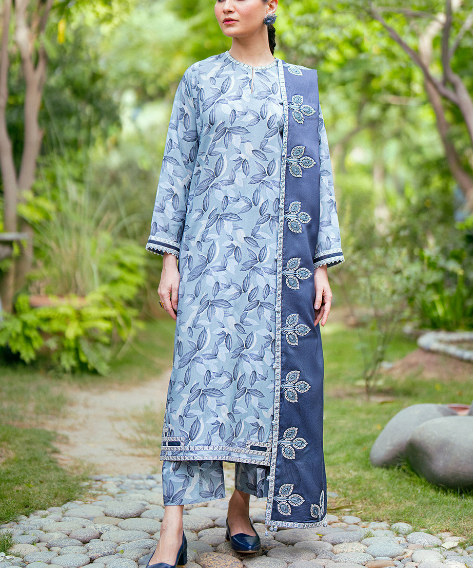 EMBROIDERED VISCOSE 3-Piece