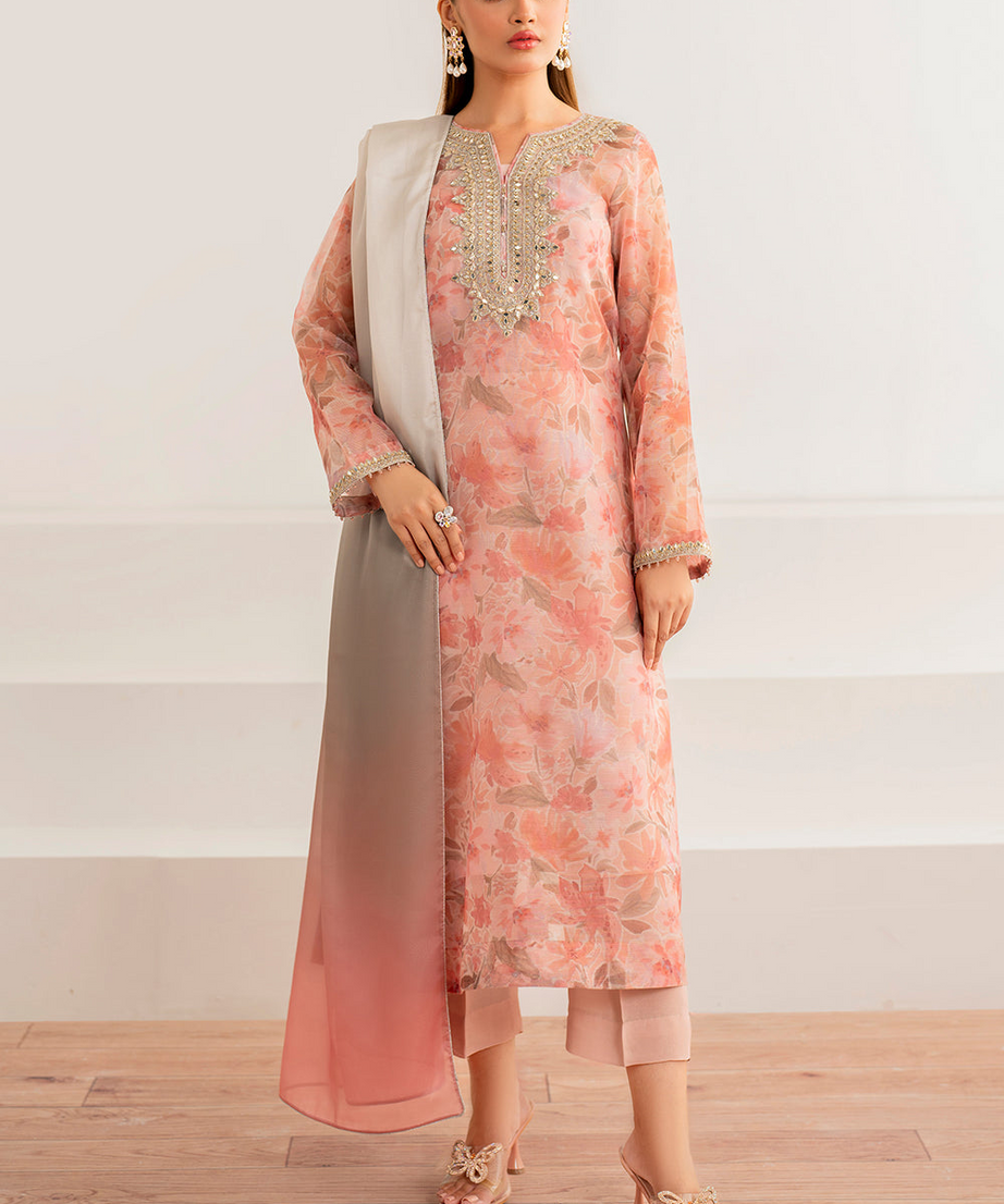 EMBROIDERED COTTON PATTI 3-Piece