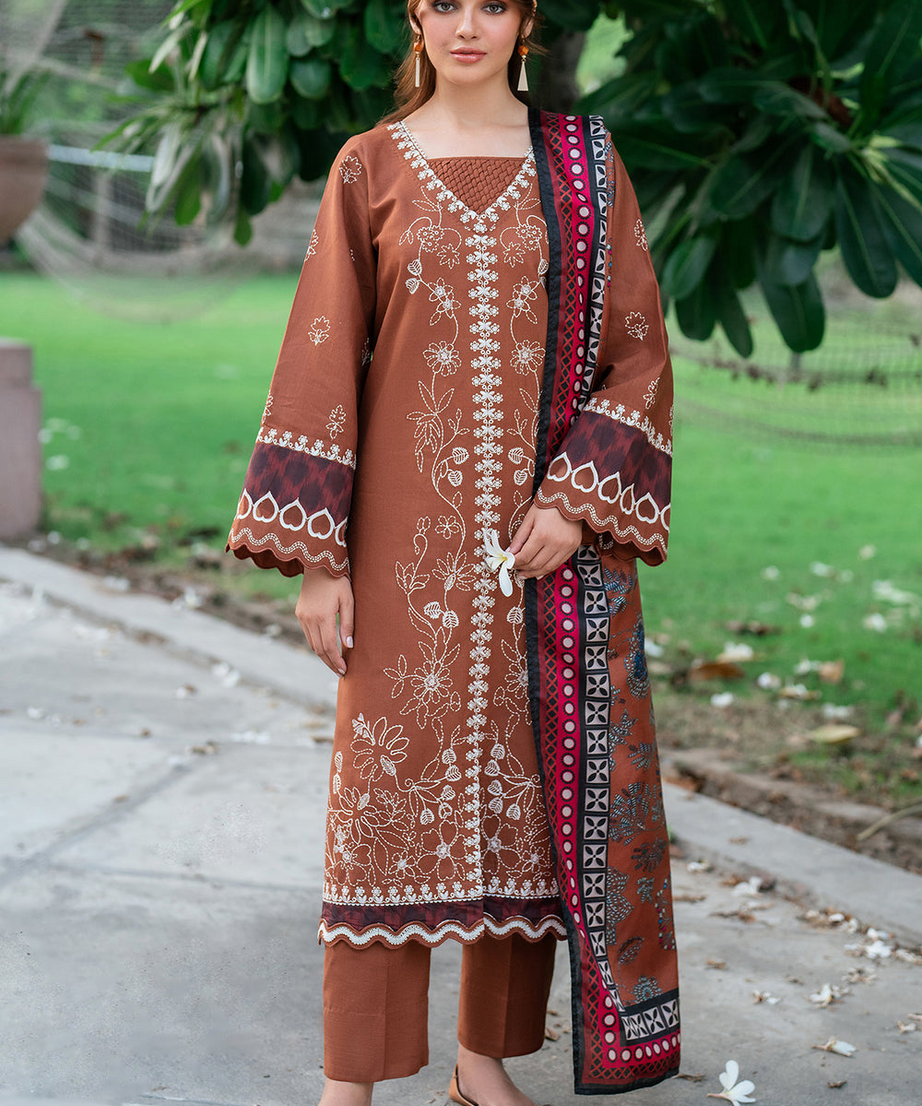 EMBROIDERED KHADDAR 3-Piece