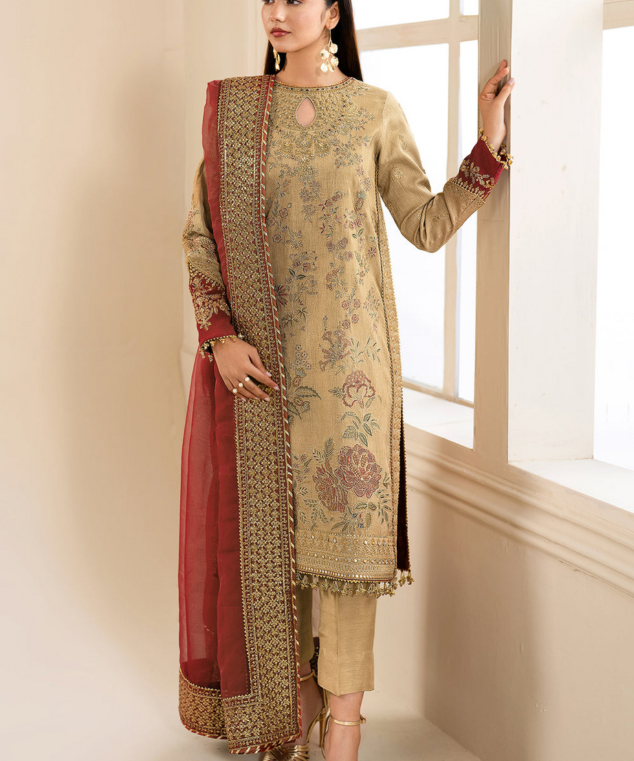 EMBROIDERED SILK 3-Piece