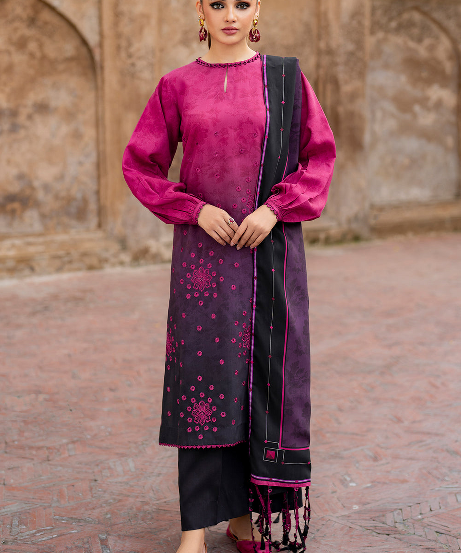 EMBROIDERED VISCOSE 3-Piece