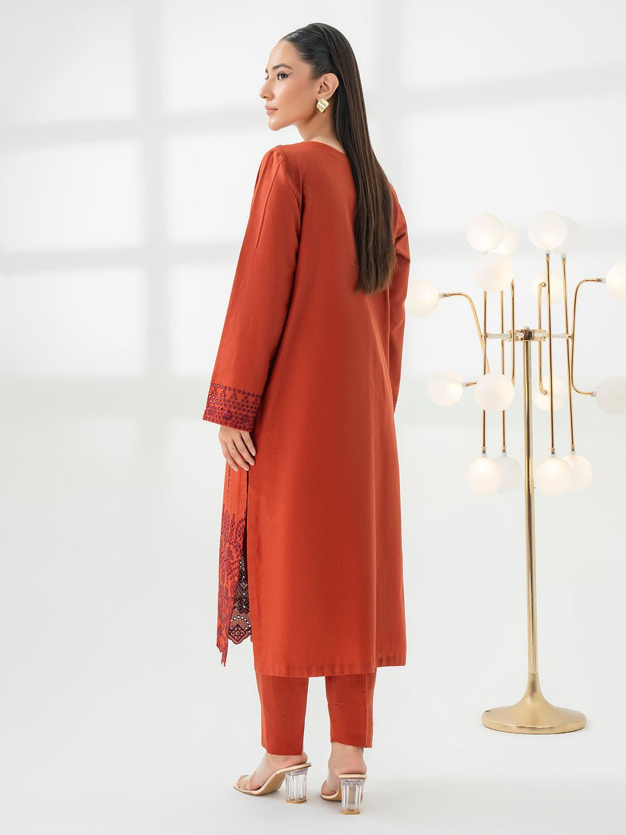 2 Piece Khaddar Suit - Embroidered (Pret) - Pehnaawaa