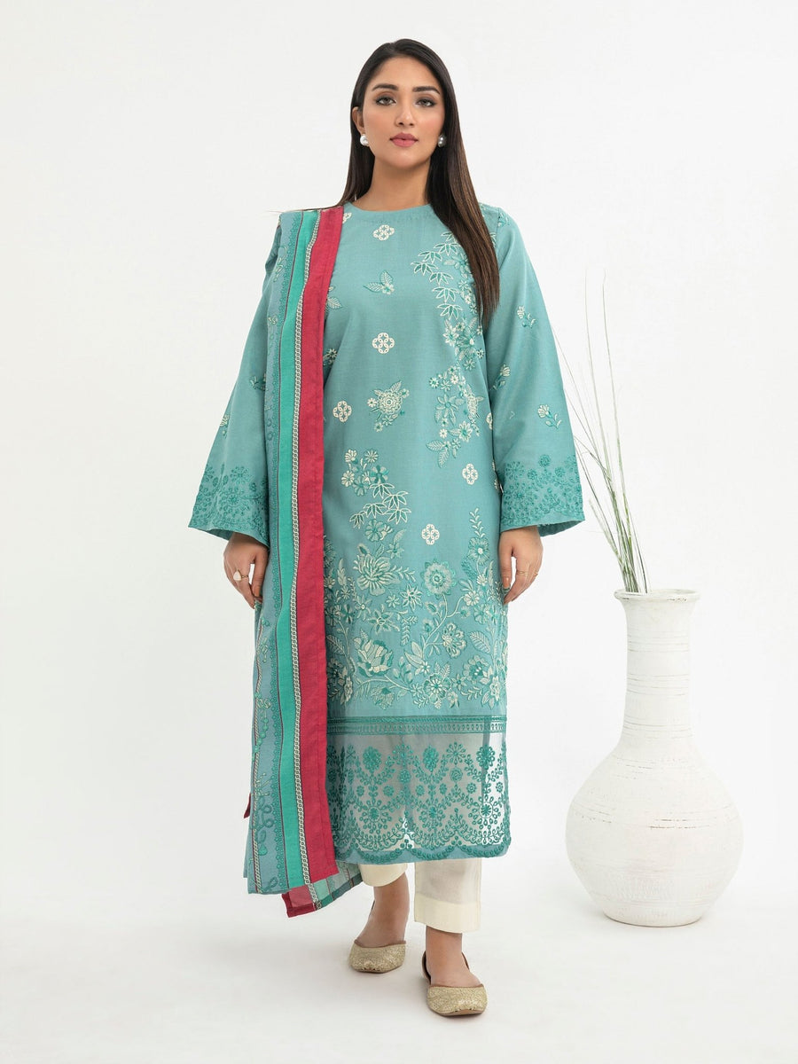 2 Piece Khaddar Suit - Embroidered (Pret) - Pehnaawaa