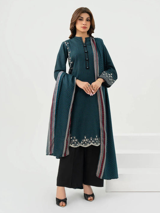2 Piece Khaddar Suit - Embroidered (Pret) - Pehnaawaa
