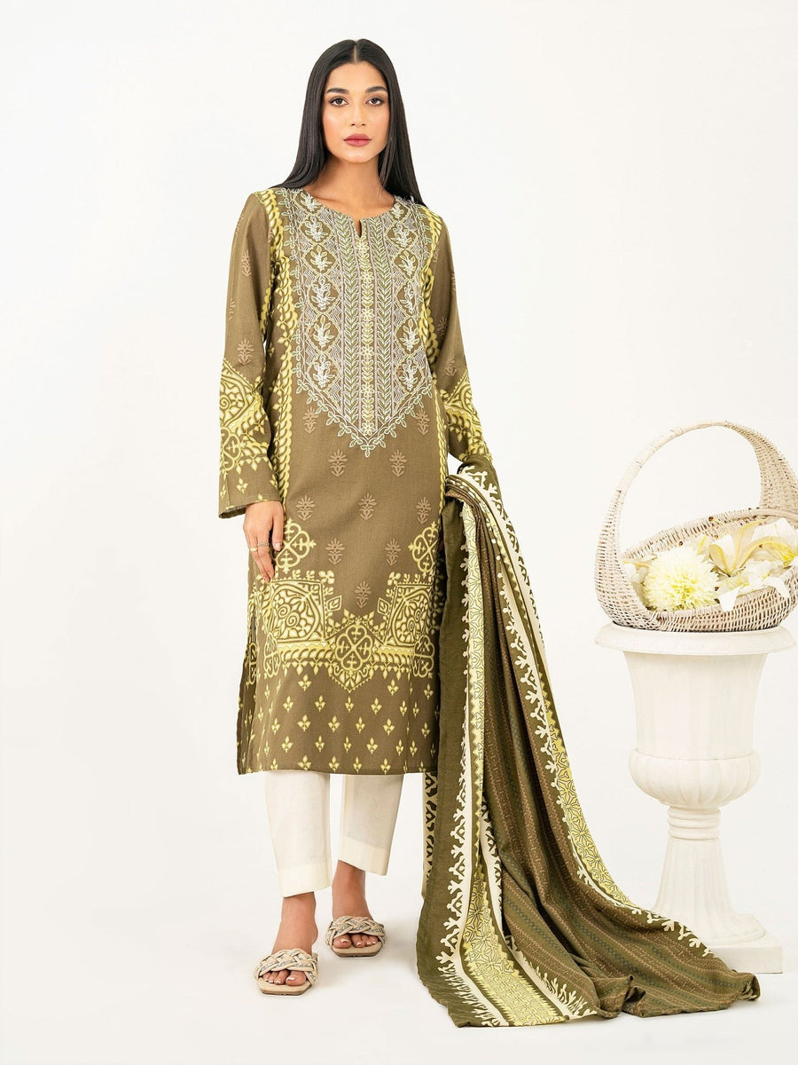 2 Piece Khaddar Suit - Embroidered (Pret) - Pehnaawaa