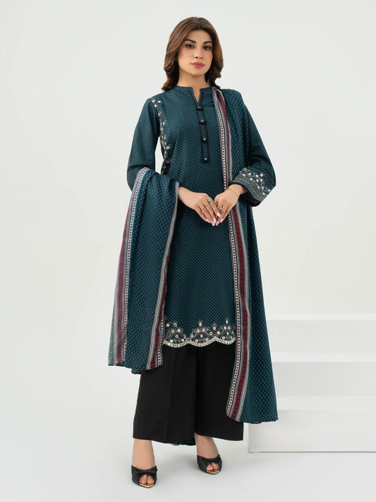 2 Piece Khaddar Suit - Embroidered (Pret) - Pehnaawaa