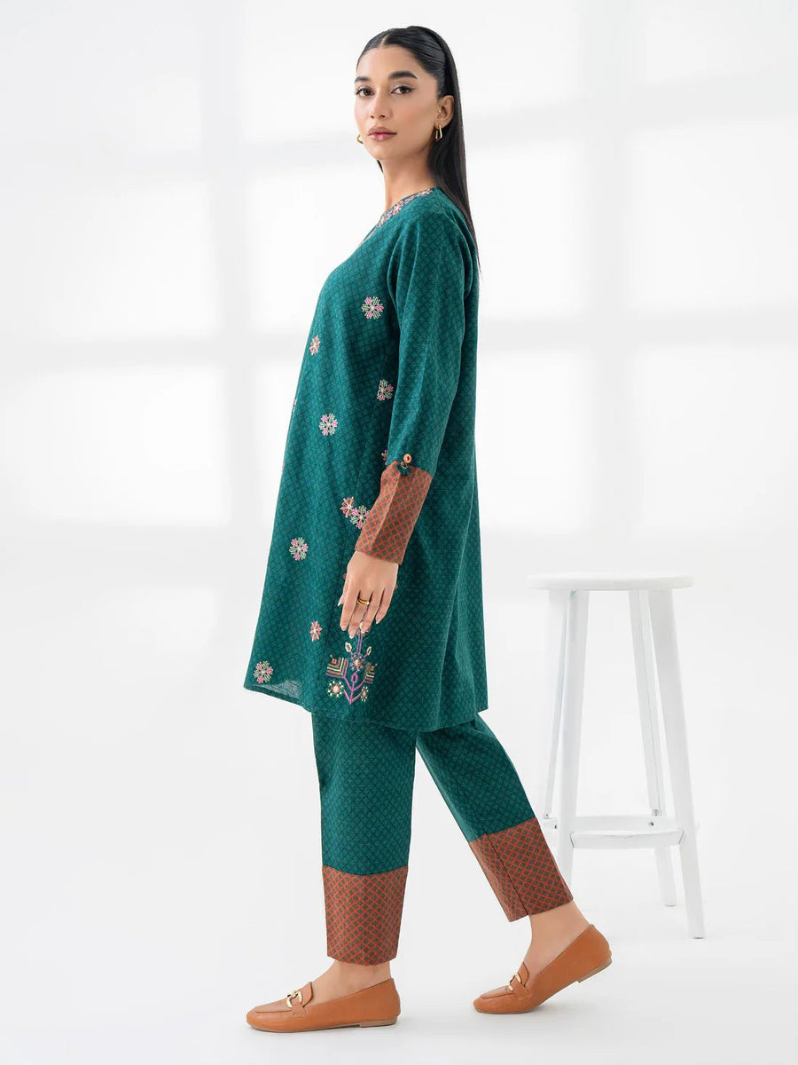 2 Piece Khaddar Suit - Embroidered (Pret) - Pehnaawaa