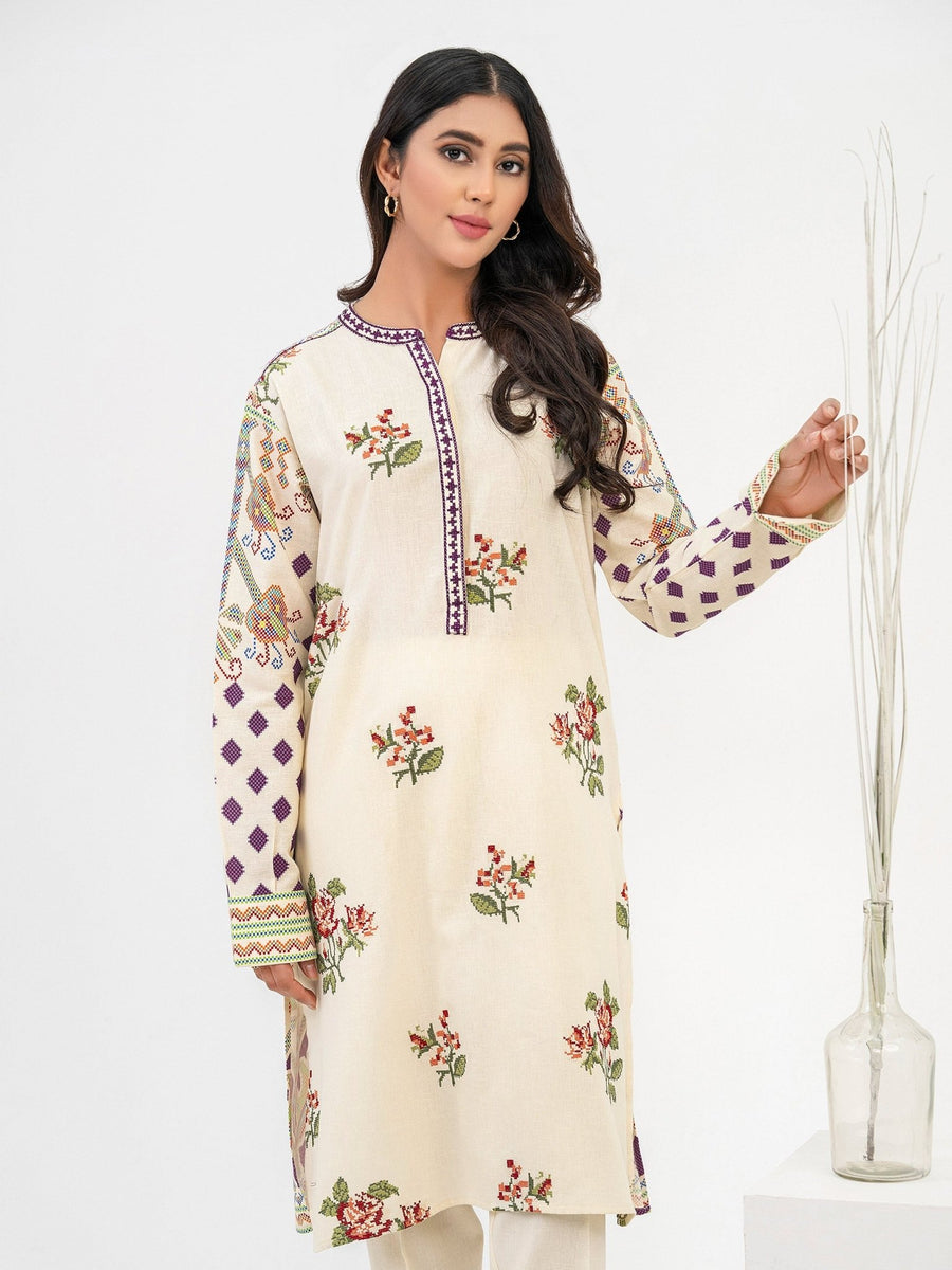 2 Piece Khaddar Suit - Embroidered(Pret) - Pehnaawaa