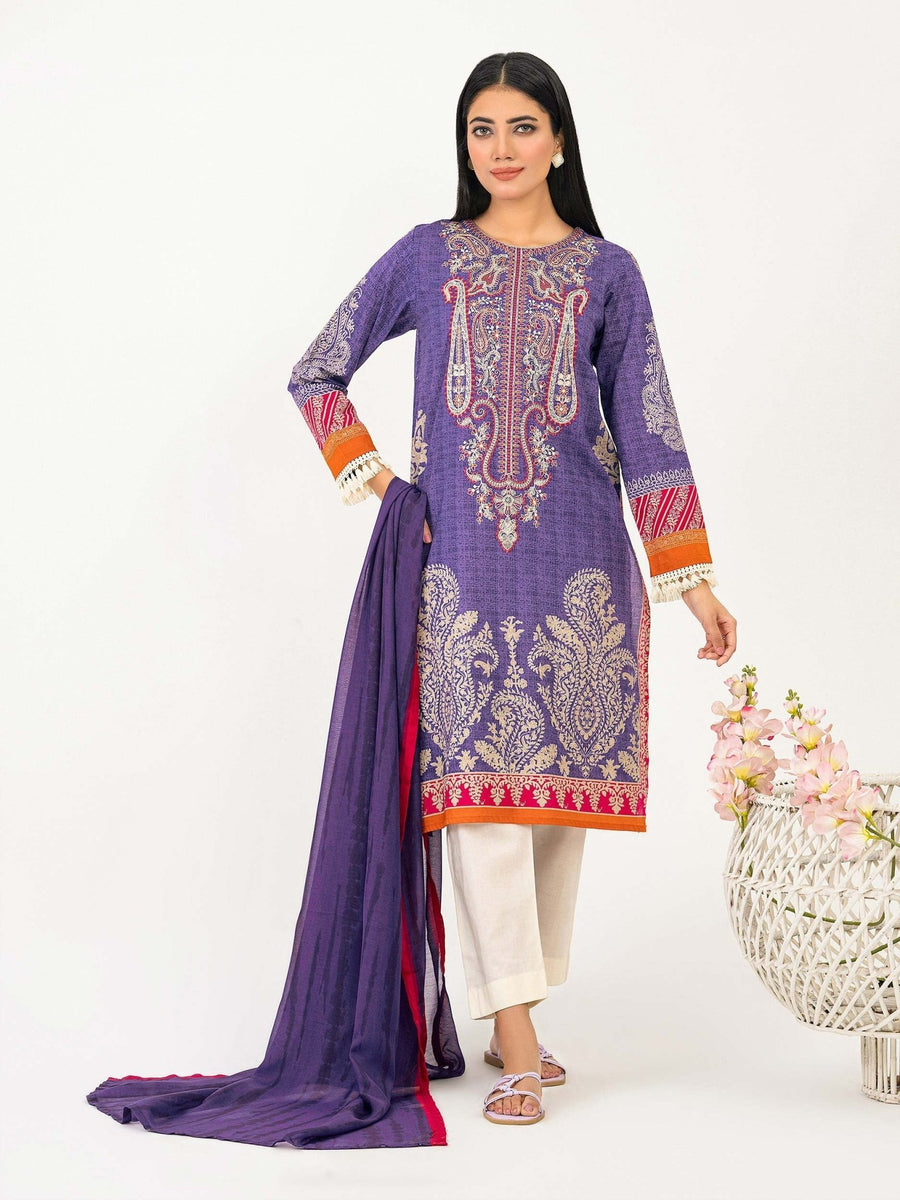 2 Piece Lawn Suit - Embroidered (Pret) - Pehnaawaa