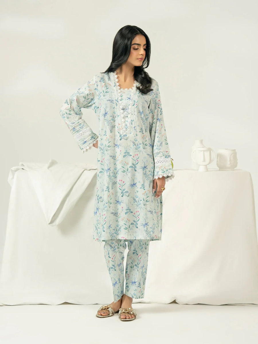 2 Piece Lawn Suit - Embroidered (Pret) - Pehnaawaa