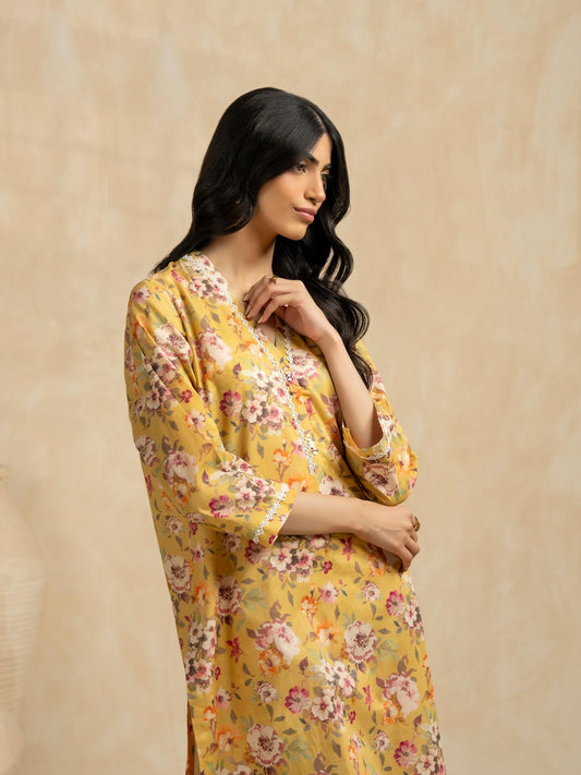 2 Piece Lawn Suit - Printed (Pret) - Pehnaawaa