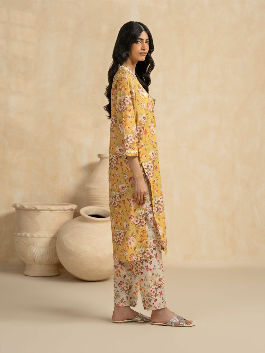 2 Piece Lawn Suit - Printed (Pret) - Pehnaawaa