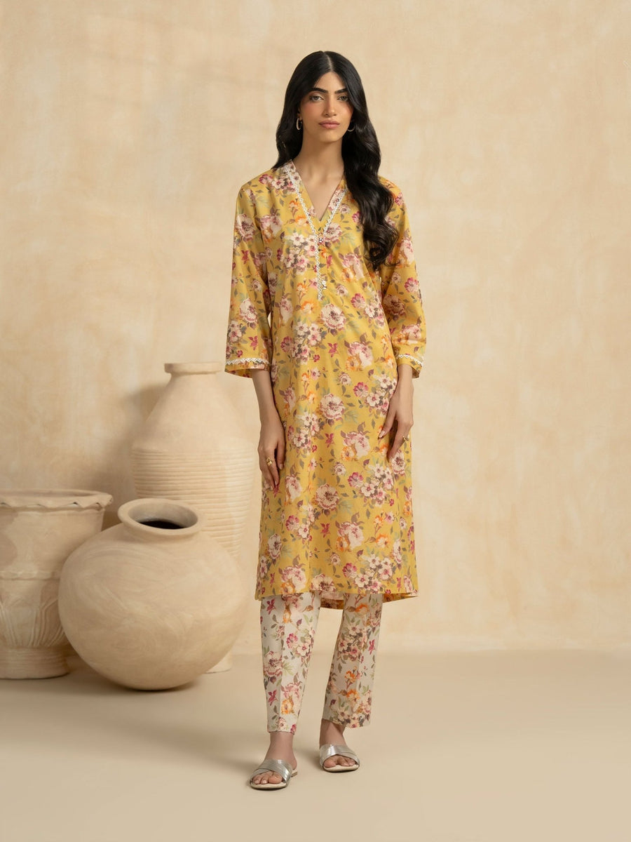2 Piece Lawn Suit - Printed (Pret) - Pehnaawaa