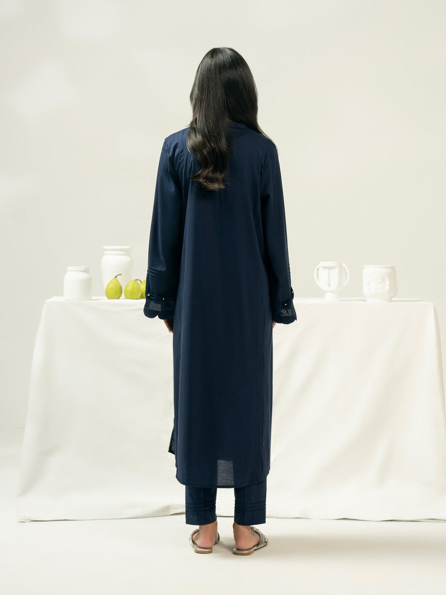 2 Piece Satin Suit - Dyed (Pret) - Pehnaawaa