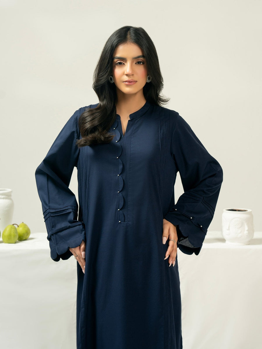 2 Piece Satin Suit - Dyed (Pret) - Pehnaawaa