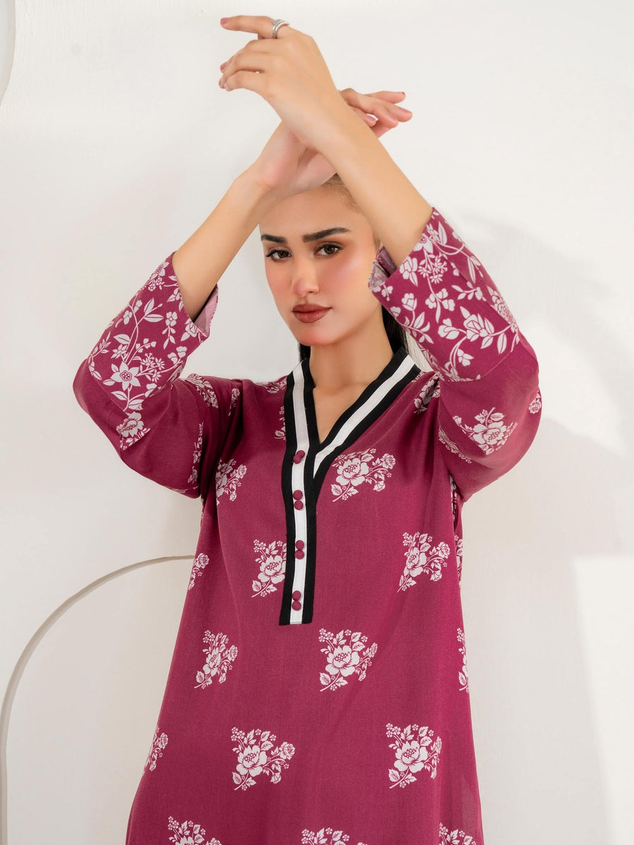2 Piece Stone Suit - Printed (Pret) - Pehnaawaa