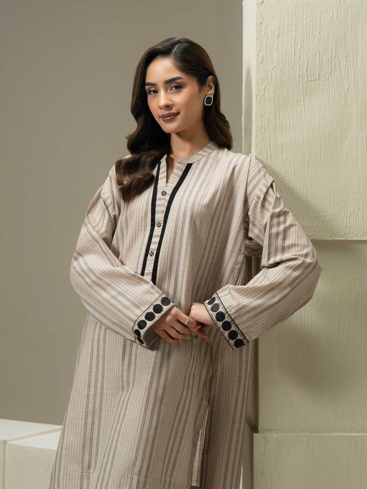 2 Piece Yarn Dyed Suit (Pret) - Pehnaawaa